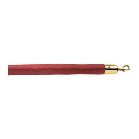 Lavi Industries 5'L Wine Vinyl Rope With Polished Brass Hooks 00-930160/5WN
